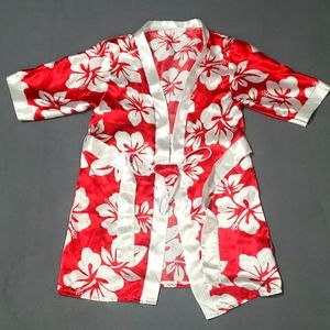 Lingerie silk robe and thong NWOT